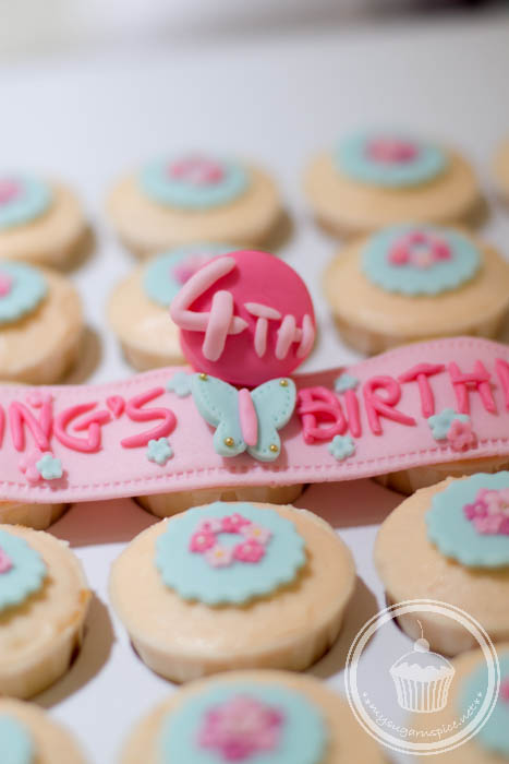 Flower theme cupcakes